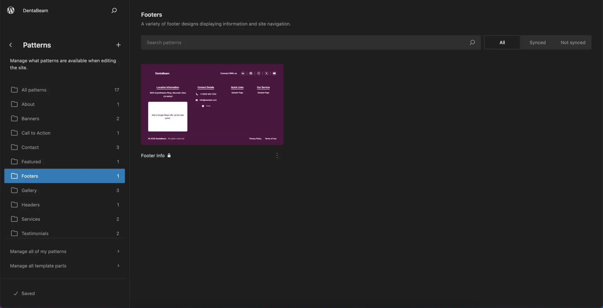 Footer Patterns