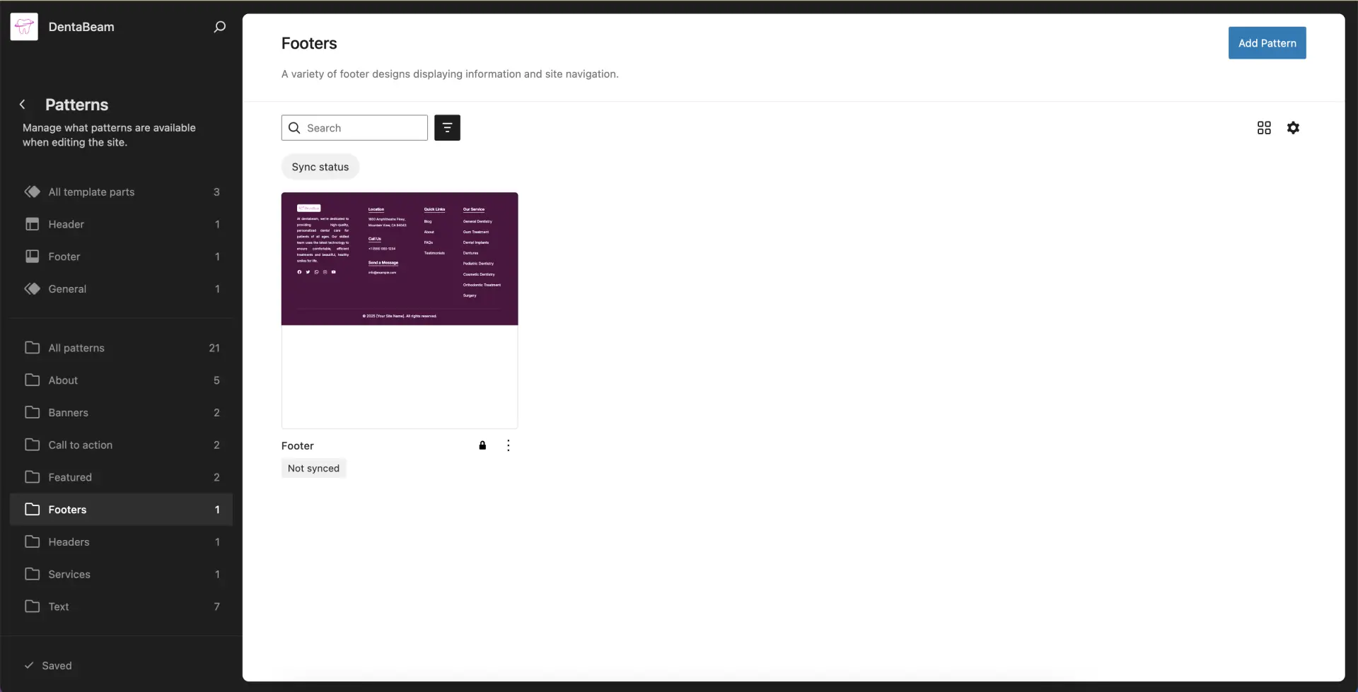 Footer Patterns