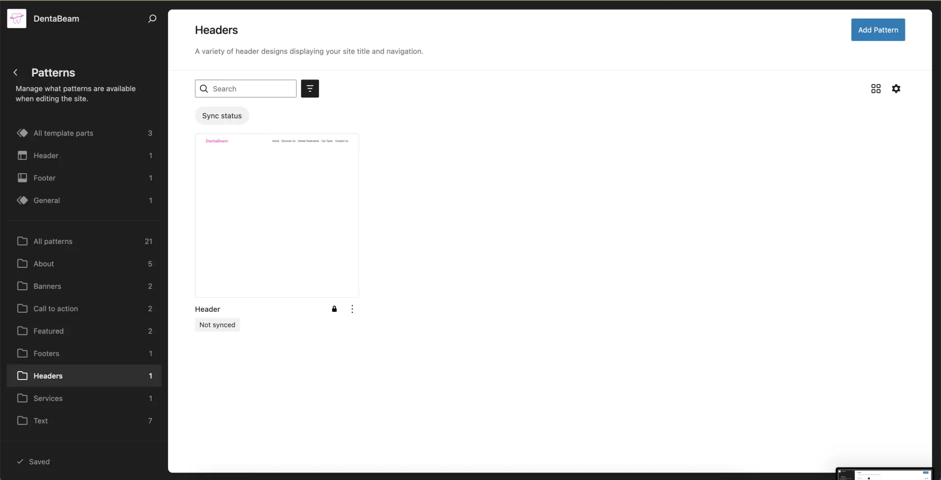 Header Patterns