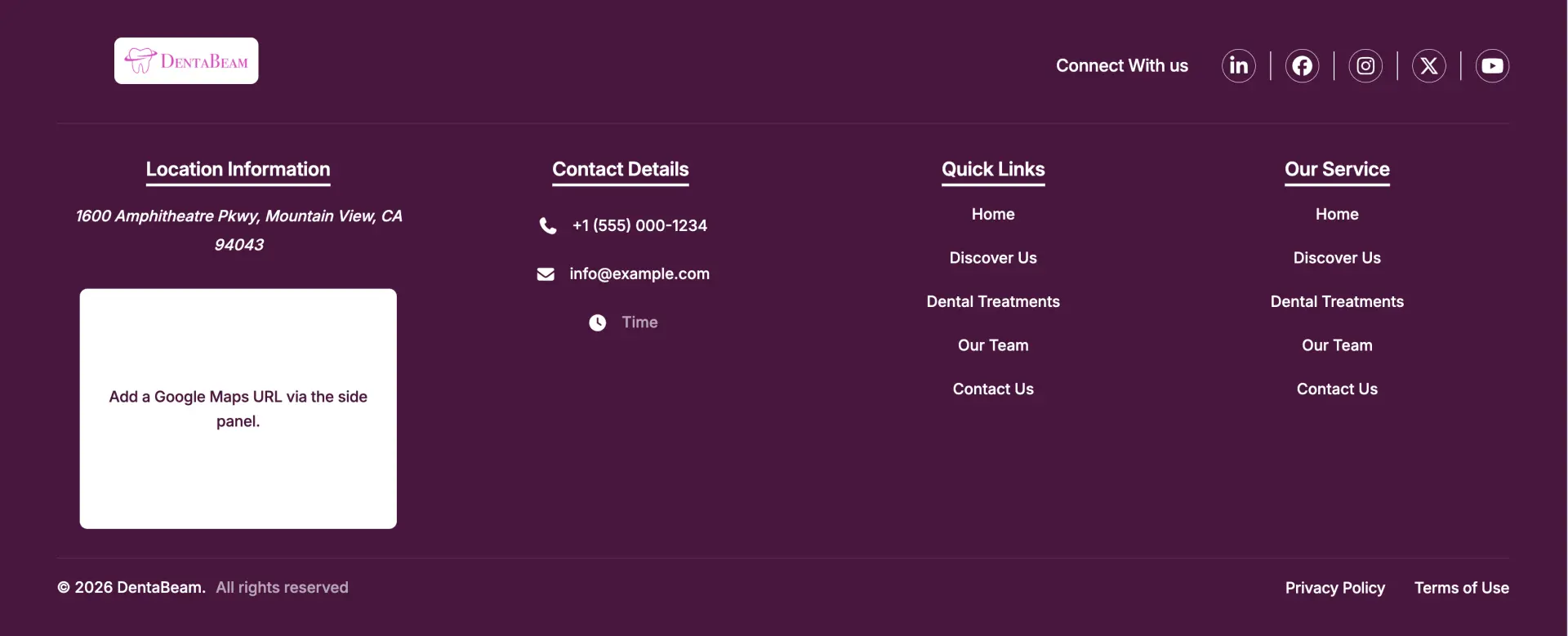 Footer Template Part Screenn