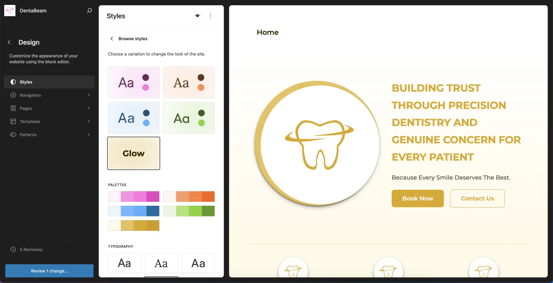 Wordpress Editor Style section Screen